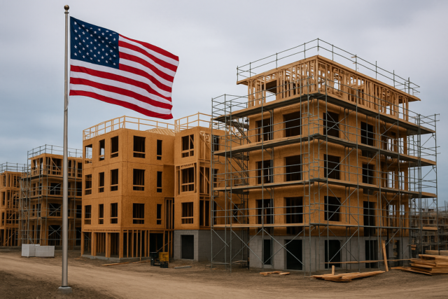 Construction being built in America