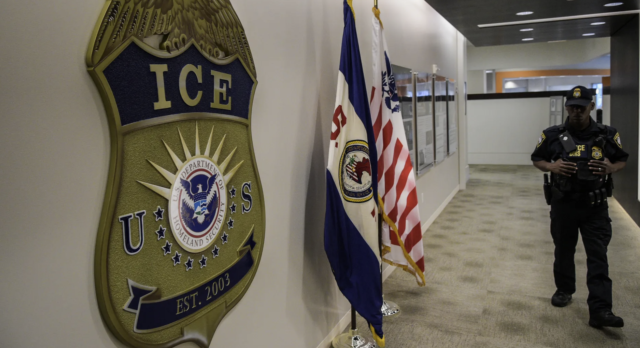 ICE badge in the DC offices